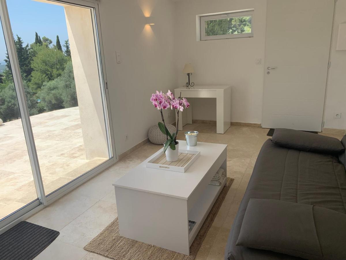 La Venturonne Appartement Neuf Rez De Jardin 45 M2 Vue Mer Et Vignes 10 Mn Des Plages 勒博塞 外观 照片